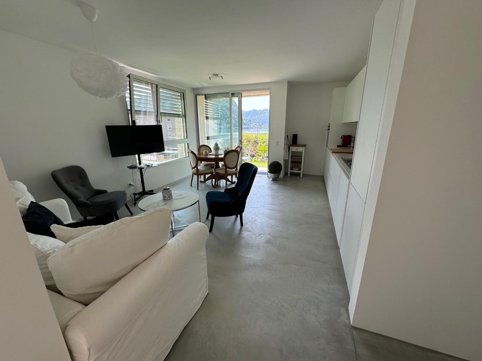 Neue Gartenwohnung Mit Sicht Auf Den Luganersee Ponte Tresa Eksteriør bilde